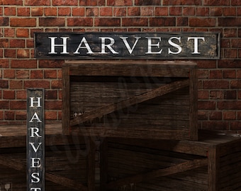 Rustic Harvest Sign: Distressed Farmhouse Wall Decor