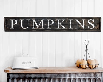 Fall Harvest Pumpkins sign, Farmhouse style wooden handmade sign, distressed rustic handmade wooden home decor, Click for details!