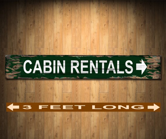 Cabin Rental Sign Cabin Business Sign Lodge Business Sign Etsy