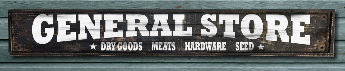 General Store Wooden Sign Rustic Distressed Large Country | Etsy
