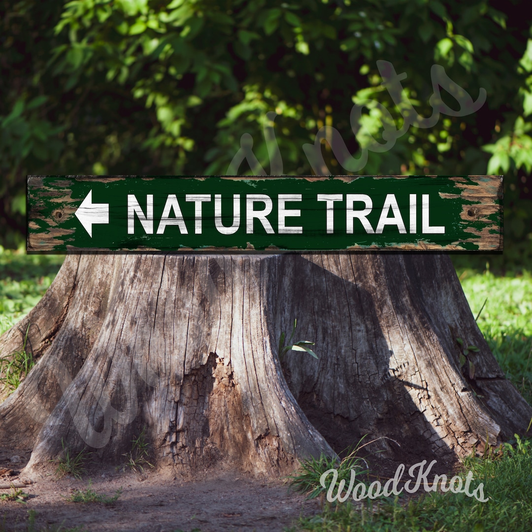 Rustic Nature Trail Wood Sign, Cabin Decor - Etsy