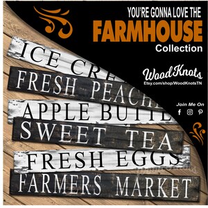 Farmers Market Sign Fresh Produce Jams Jellies, Rustic Distressed Farmhouse decor Click for details! image 6
