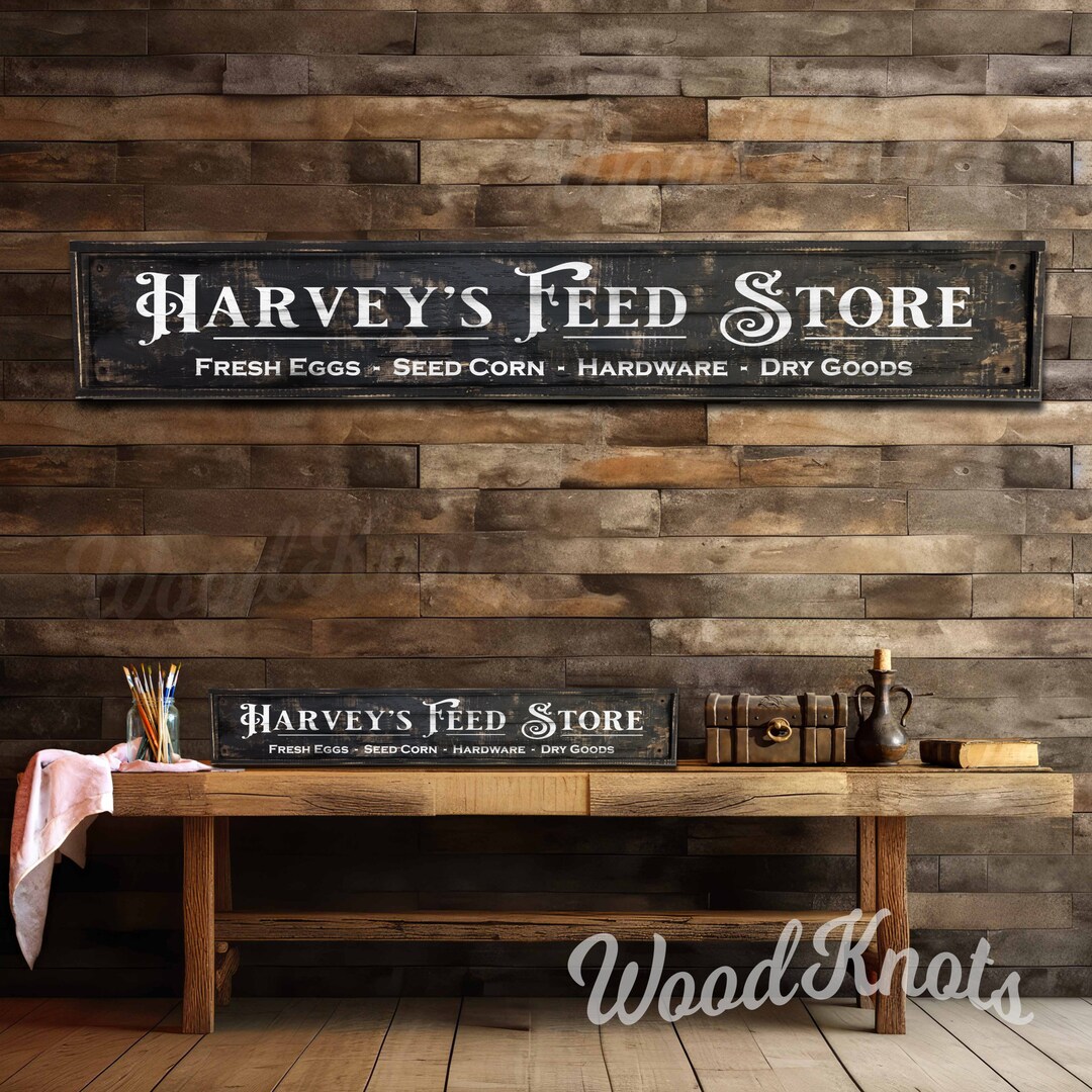 Feed Storage Signage Personalized Feed Store Sign: Rustic Farmhouse Decor - Etsy