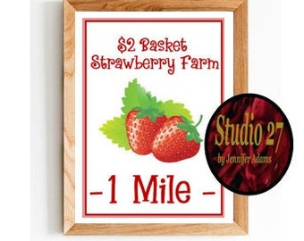 Summer Printable - INSTANT DOWNLOAD - Strawberry Farm - Tiered Tray - Fake Bake Decor