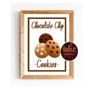 Bakery Art INSTANT DOWNLOAD Printable Chocolate Chip Cookies Tiered Tray Fake Bake Decor image 2