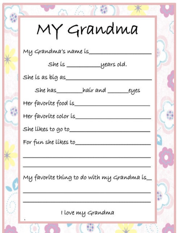 My Grandma Survey INSTANT DOWNLOAD Printable Etsy my-grandma-survey-instant-download-printable-etsy