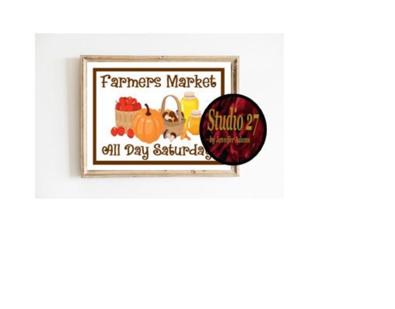 Fall Wall Art INSTANT DOWNLOAD Printable Farmers Market Etsy