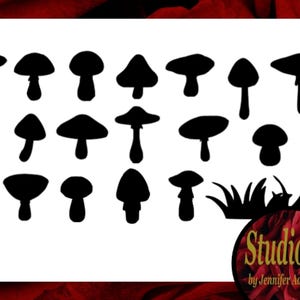 Svamp SVG-paket - Direkt nedladdning - Kommersiellt bruk ok - Woodland Forest Home Decor