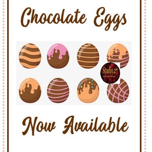 Easter Art INSTANT DOWNLOAD Printable Chocolate Eggs Tiered Tray Fake Bake Decor image 2