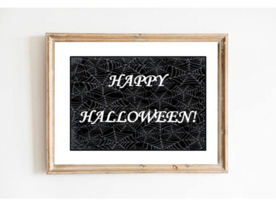Halloween Wall Art INSTANT DOWNLOAD Printable Happy | Etsy