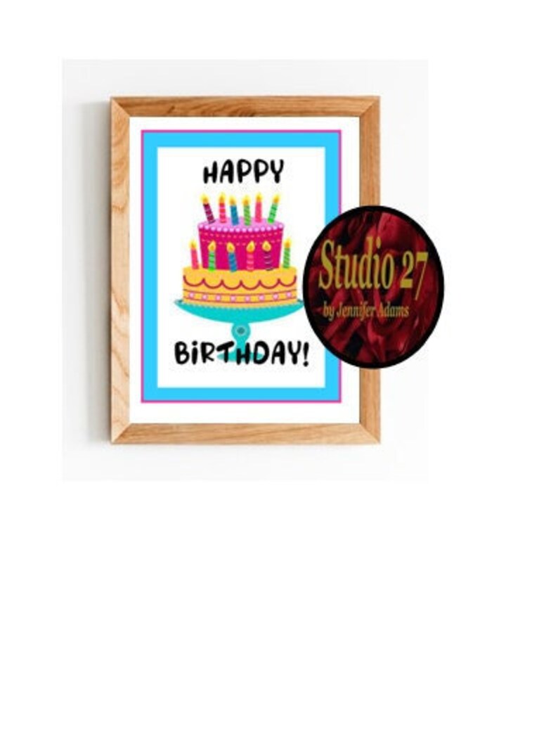 Birthday Wall Art INSTANT DOWNLOAD Printable Happy - Etsy