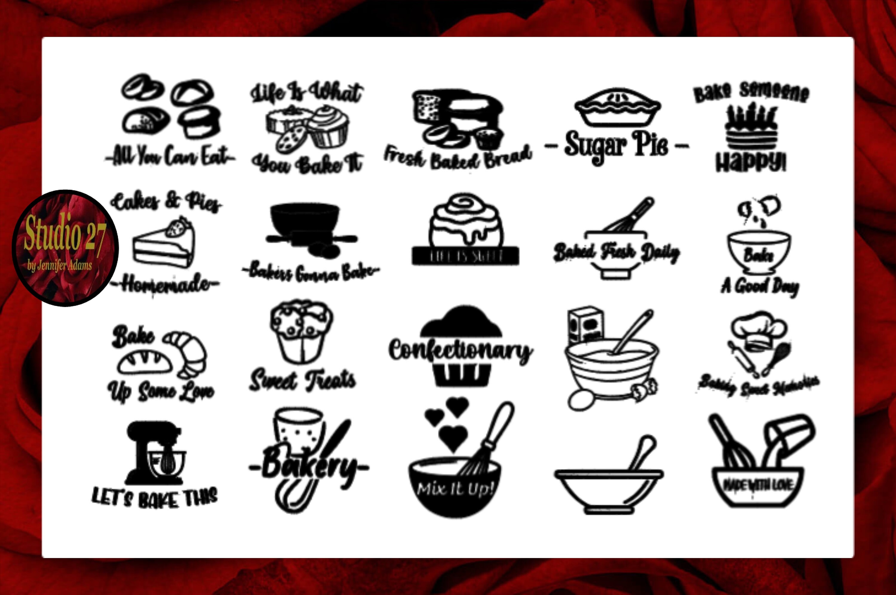 Baking SVG Bundle- Instant Download - Commercial Use Ok - Kitchen ...