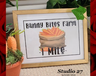 Easter  Art INSTANT DOWNLOAD - Printable - Bunny Bites Farm - Tiered Tray - Fake Bake Decor