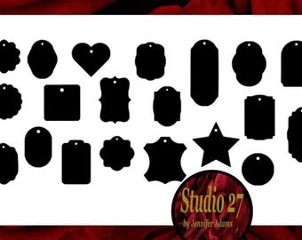 Gift Tags SVG Bundle- Instant Download  - Commercial Use Ok - 20 Shapes