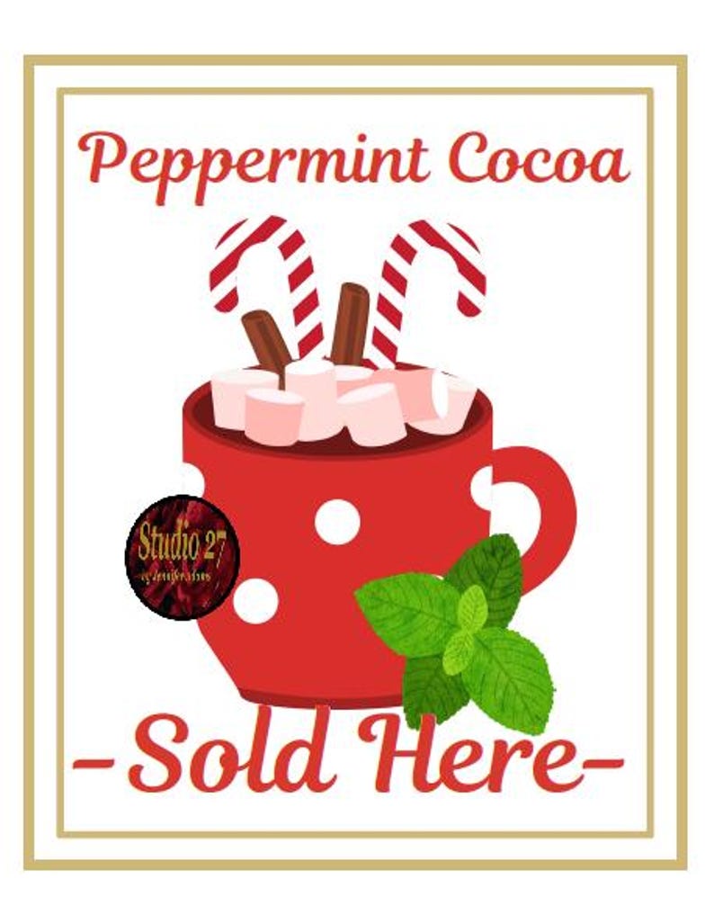 Christmas Peppermint Art Print Poster Collection Set JPG/PNG/PDF ...