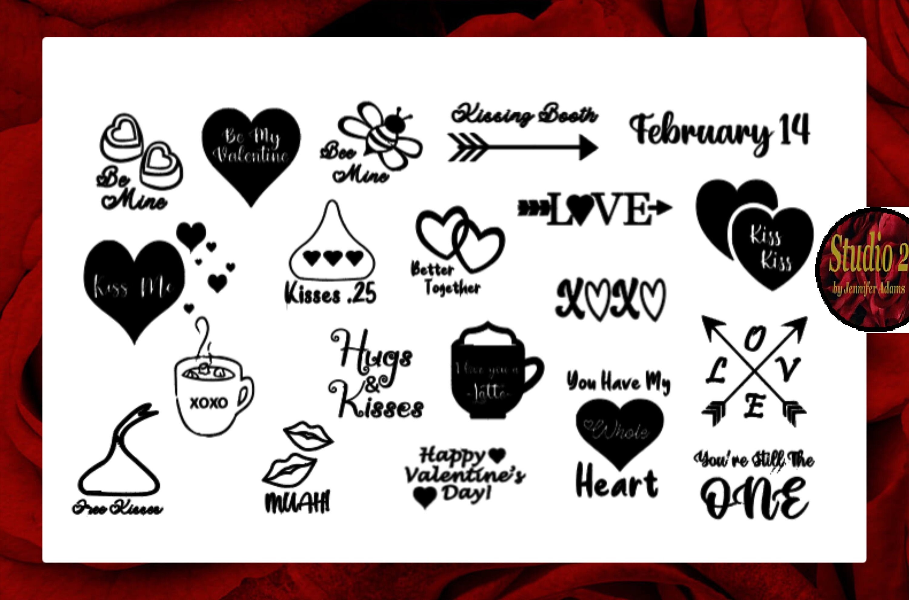 Valentine SVG Bundle- Instant Download - Commercial Use Ok - Heart ...
