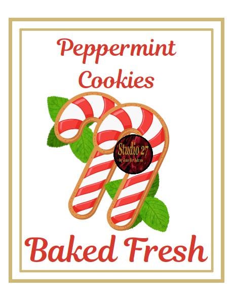 Christmas Peppermint Art Print Poster Collection Set JPG/PNG/PDF ...