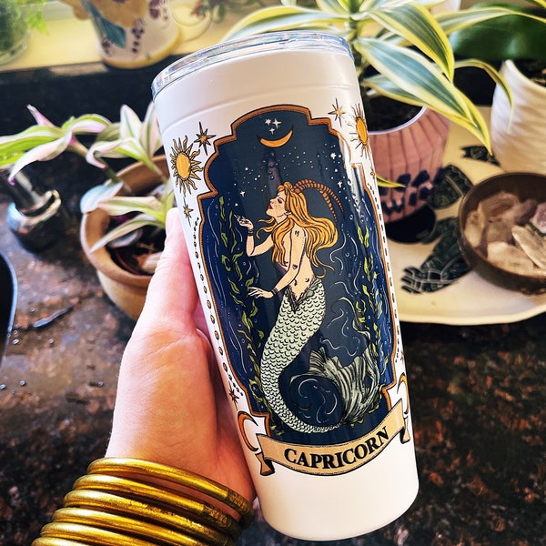 Capricorn Zodiac Tumbler, Capricorn tumbler cup, Cap zodiac cup, Capricorn zodiac tumbler, Capricorn zodiac gift