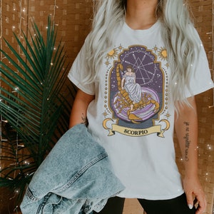 Scorpio Zodiac Tee, Scorpio tee, Zodiac scorpio bday gift, Scorpio unisex tee, scorpio original art, scorpio birthday gift, scorpio art bild 7