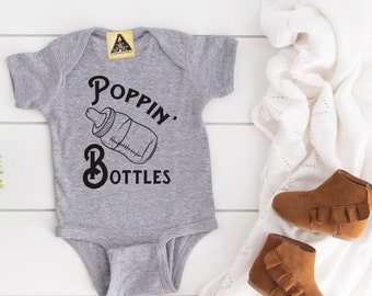 Poppin Bottles Baby Gift, Funny breastfeeding baby gift, funny breastfeeding gift, popping bottles, champaign baby, brunch baby gift