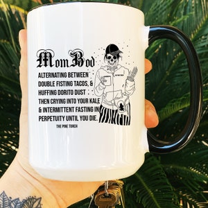 Skeleton Mom Mug, Funny Mom Life Mug, Funny Mom Mug, Skeleton woman mug, skeleton mug, funny diet mug, edgy skeleton mug bild 1