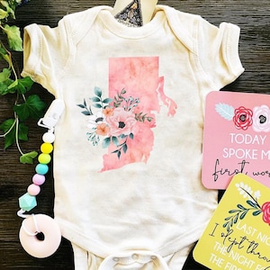 Rhode Island State Bodysuit, Rhode Island Baby, Rhode Island baby gift, Rhode Island Baby, Made in Rhode Island, Rhode Island baby gift