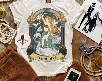 Aphrodite Greek Goddess Shirt, Aphrodite goddess shirt, mystical greek goddess shirt, greek goddess aphrodite gift, woman with bow shirt