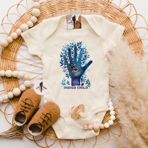 Indigo Child Bodysuit, Psychic Baby Bodysuit, Evil eye bodysuit, Palm Reader Baby, Hamsa Bodysuit, Indigo Child, Baby Feminist