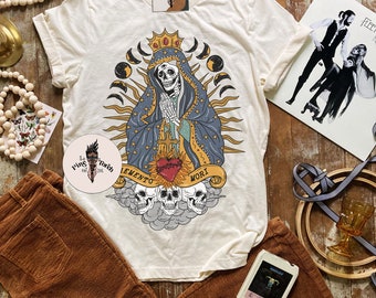 Memento Mori Mary skeleton Shirt, Skeleton Virgin Mary shirt, skeleton Mary Shirt, nurse shirt, edgy Mary shirt, memento mori shirt