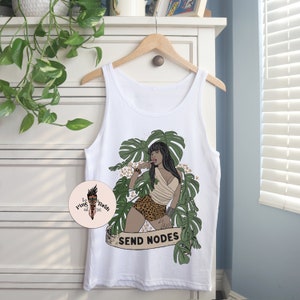 Send nodes unisex tank, monstera plant lover tank, funny houseplant tank, propagate tank top, houseplant tank top