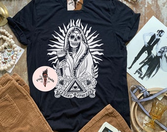 Blessed Stressed skeleton shirt, skeleton Virgin Mary blessed skeleton shirt, funny sleep deprived skeleton tee, skeleton coffee shirt