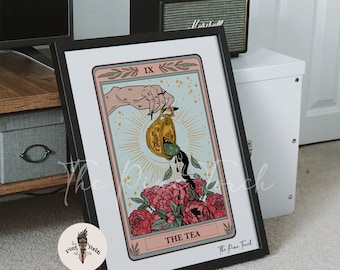 The Tea Tarot framed print, The Tea Tarot Card poster, The Tea Tarot card print, The Tea art print, The Tea tarot framed poster