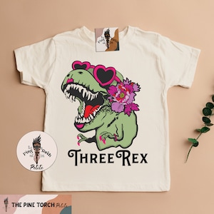 3 Girl T Rex Shirt, Girl Dinosaur three birthday, Girl T-Rex 3 Shirt, 3 birthdy Dinosaur Shirt, Dinosaur Kids Tee, Girl Dinosaur Shirt 3