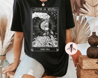 The Tea tarot card shirt, witchy tarot card tea shirt, the tea tarot card top, the tea witchy tarot shirt, witchy tarot card shirt