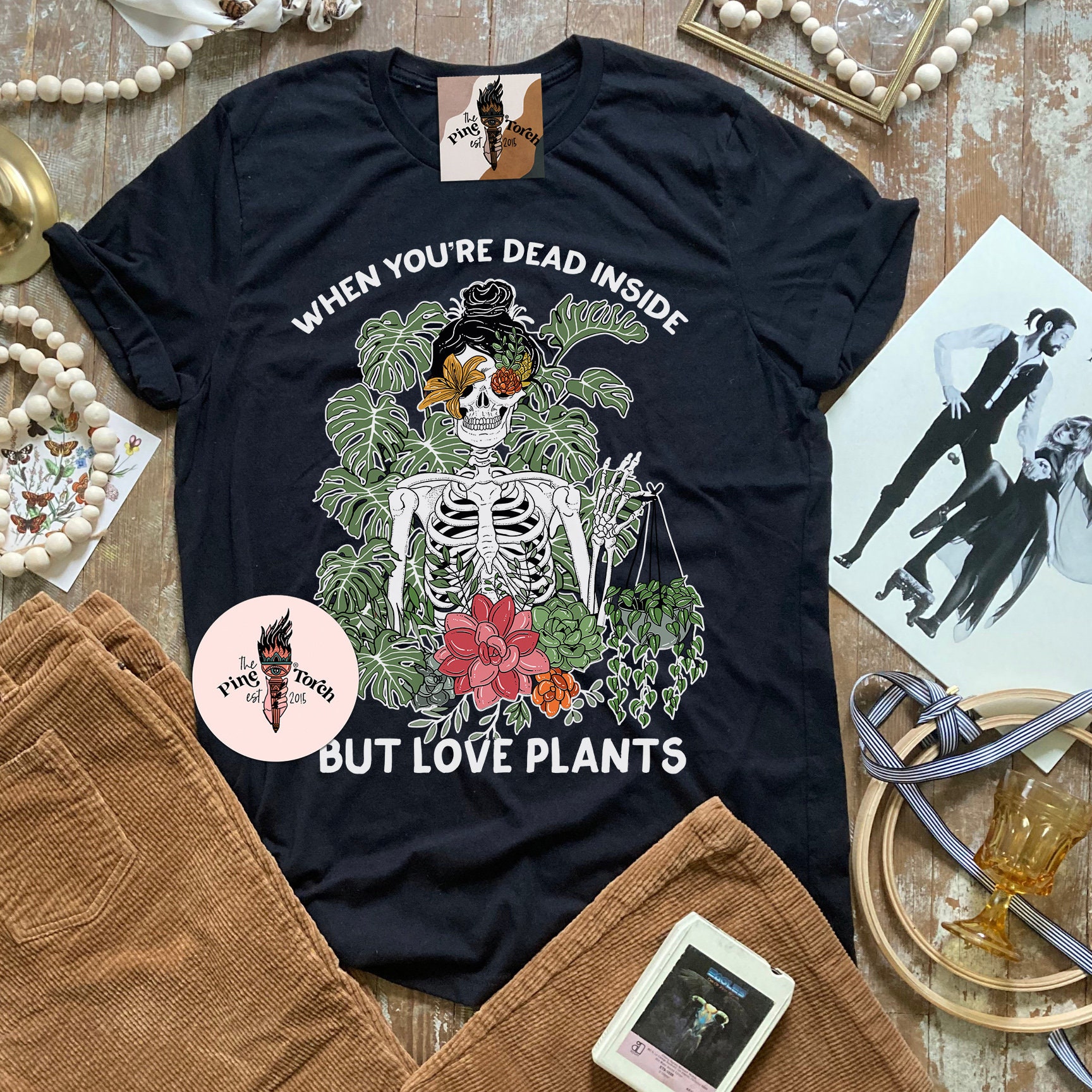 Dead Inside but love plants, funny house plant shirt