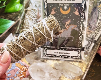 Paquete de salvia azul para sahumar, varita de salvia azul para rituales, salvia de la abuela para sahumar, varita de sahumar, sahumerio ritual, salvia para el altar de meditación