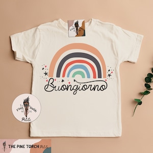 Buongiorno rome kids tee, Rome shirt, Italy kids tee, italian roma Baby, Rainbow Baby, Retro Rainbow shirt, Rome theme kids tee, Italian