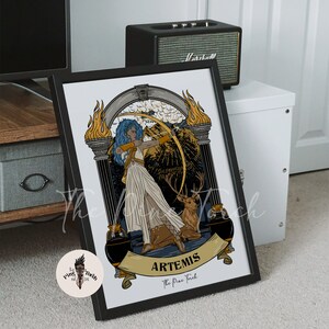 Artemis floral uterus framed print, Artemis goddess uterus framed poster, greek goddess print, Artemis art print