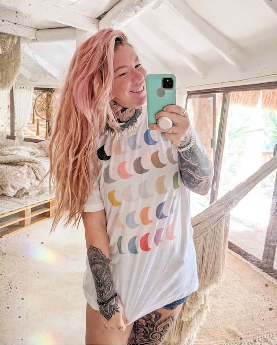 Moon Phase Shirt, Moon phases womens shirt, crescent moon shirt, mystical moon shirt, moon theme shirt