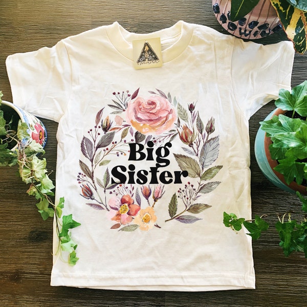 Boho Big Sister, Big Sister Announcement, Boho Big Sister, Pregnancy Announcement, Big Sister Tee, Sibling Tees, Sister Tees, Boho Sister