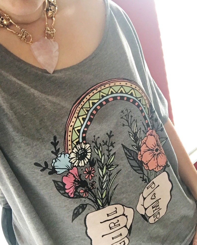 GIRL POWER Girl Power Shirt Girl Power Tank Rainbow Shirt Etsy