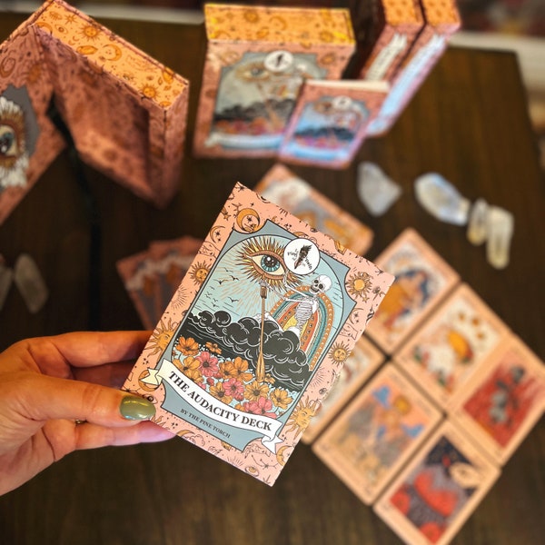 The Audacity Deck, Skeleton Audacity Tarot Deck, Tarot Card Oracle Deck Audacity, Audacity skeleton tarot deck, funny oracle deck, audacity