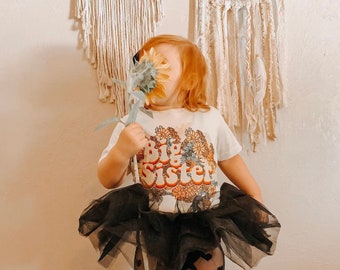 Boho Floral Big Sister Kids tee, Boho Big Sister kids tee, Pregnancy Announcement, Big Sister Tee, Sibling Tees, Sister Tees, Boho Sister