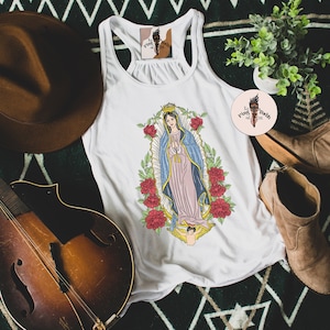 Virgin Mary Guadalupe Tank, Guadalupe Mary tank, Virgin Mary tank, mother Mary tank, blessed mother Mary tank