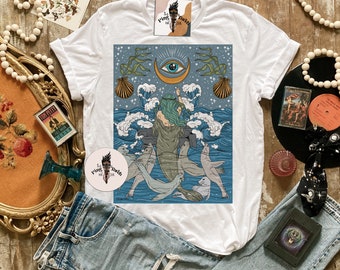 Selkie Woman Shirt, Mystical selkie seal woman shirt, woman with seals shirt, mystical mermaid selkie shirt, selkie myth shirt, selkie woman