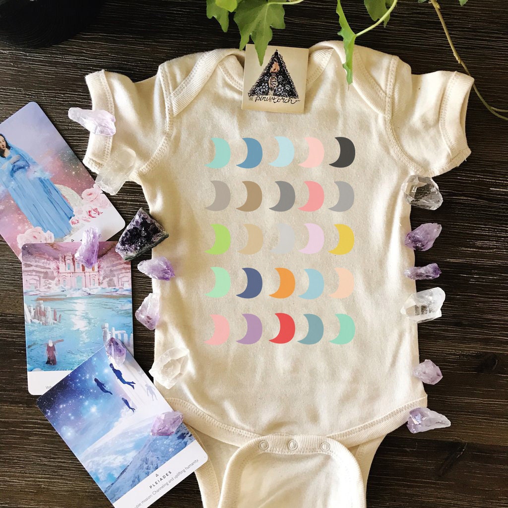 Moon Phases Bodysuit Crescent Moon Bodysuit Moon Bodysuit Etsy España