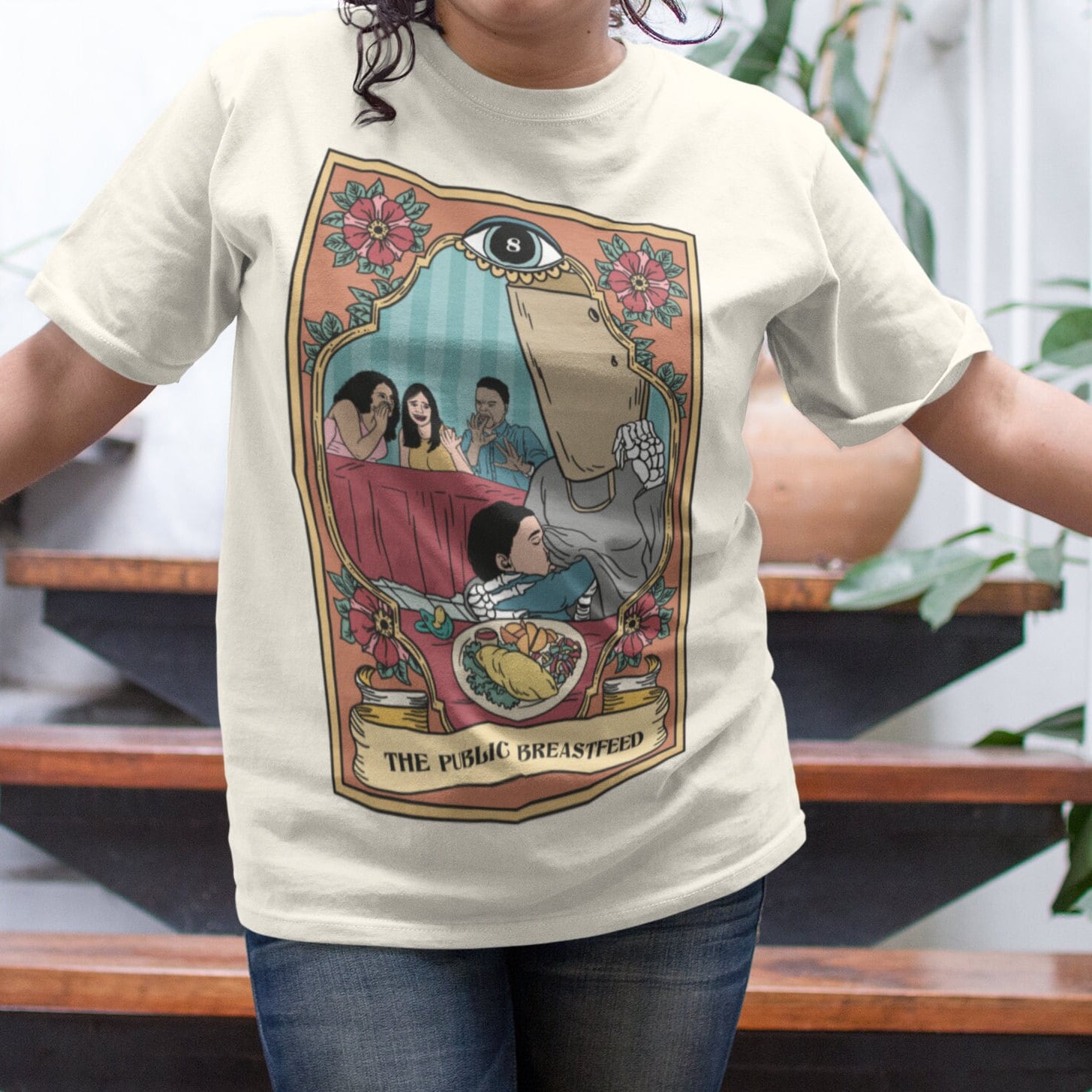 The Public Breastfeed Tarot Card Skeleton Shirt Funny - Etsy