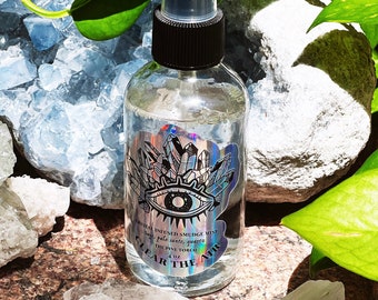 Sage smudge mist, clearing smudge mist, smokeless smudge spray, crystal smudge spray, aura mist, spiritual mist spray