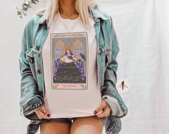 The Empress Tarot Card Shirt, Empress breast feeding goddess Tarot Card Tee, breastfeeding tarot shirt, Empress tarot card shirt, empress