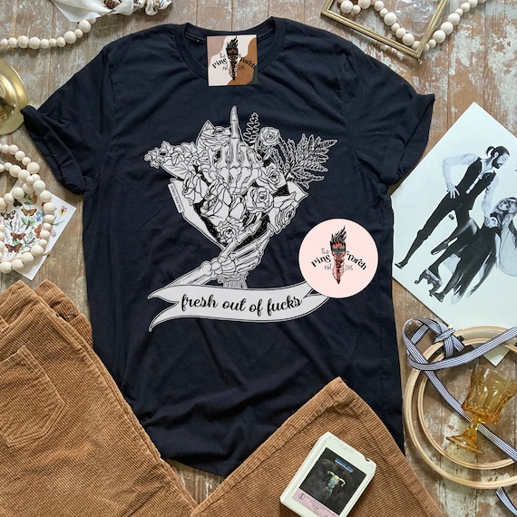 Fresh out of Fs, Edgy skeleton shirt, Skeleton swear finger shirt, fresh out of fs, skeleton tee shirt, skeleton finger shirt